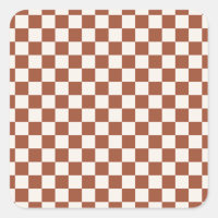Check Rust Chequered Terracotta Chequerboard