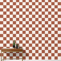 Check Rust Chequered Terracotta Chequerboard