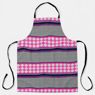 Check Stripes Kite Mixed Pattern Design Apron