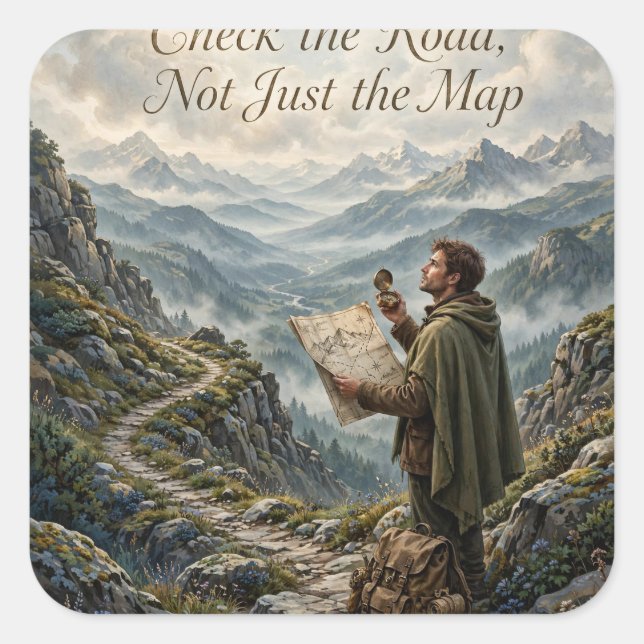 "Check the Road, Not Just the Map" Sticker (Front)