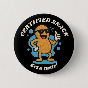 Check this nut out: Certified Snack 6 Cm Round Badge