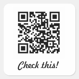 Check this QR code Square Sticker