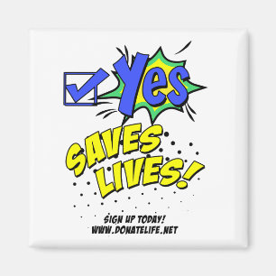 Check Yes to Save Lives, Donor Awareness Magnet