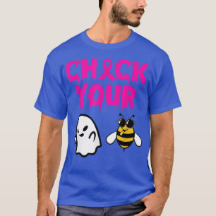 Check Your Boo Bees Breast Cancer Halloween Pink R T-Shirt