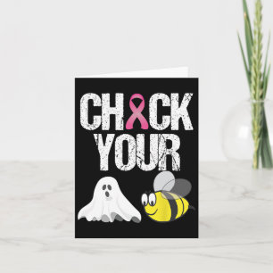Check Your Boo Bees Fun Breast Cancer Halloween Gi Card