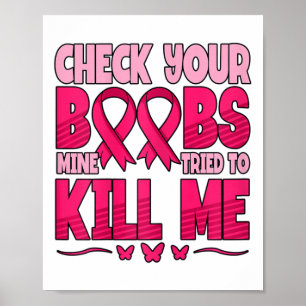 Check Your Breast Breast Cancer Awareness  Poster
