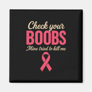 Check Your Breast Cancer Awareness Magnet