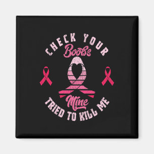 Check Your Breast Ribbon Breast Cancer Awareness S Magnet