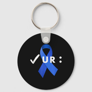 Check Your Colon, Colonoscopies. Colon Cancer Awar Key Ring