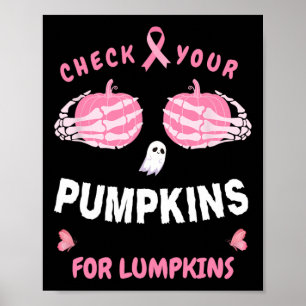 Check Your Pumpkins For Lumpkins Skeleton Hand Hal Poster