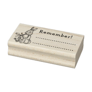 CHECK YOUR REMINDER BENJI RABBIT RUBBER STAMP