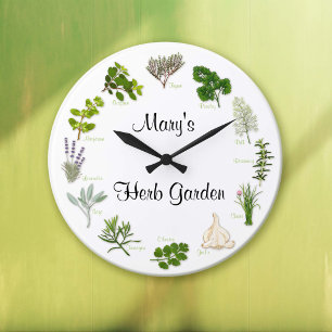 Check Your Thyme Herb Garden Clock
