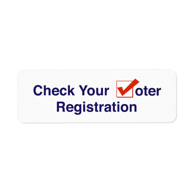 Check Your Voter Registration 2022 Election (Front)
