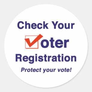 Check Your Voter Registration 2022 Election Classic Round Sticker