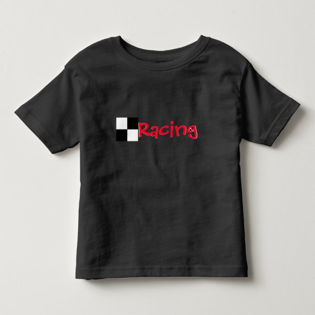 Checked Black and White Toddler T-Shirt (Front)