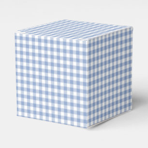 Checked Blue Gingham Classic Pattern Favour Box