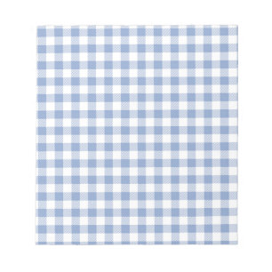 Checked Blue Gingham Classic Pattern Notepad