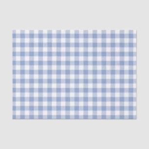 Checked Blue Gingham Classic Pattern Tissue Paper