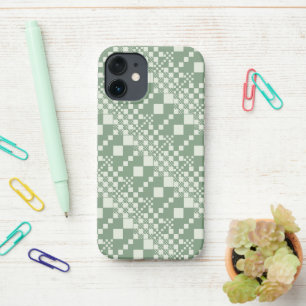 Checked, Checks in Green iPhone 12 Mini Case