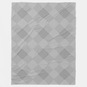 Checked pattern diagonal 2 tones w OffWhite Fleece Blanket