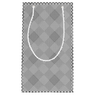 Checked pattern diagonal 2 tones w OffWhite Small Gift Bag