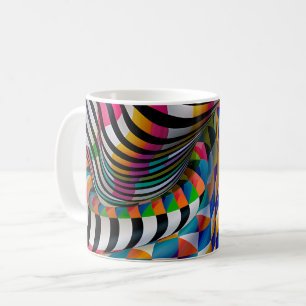 Checker Board Stripe Design Art Coffee Mug