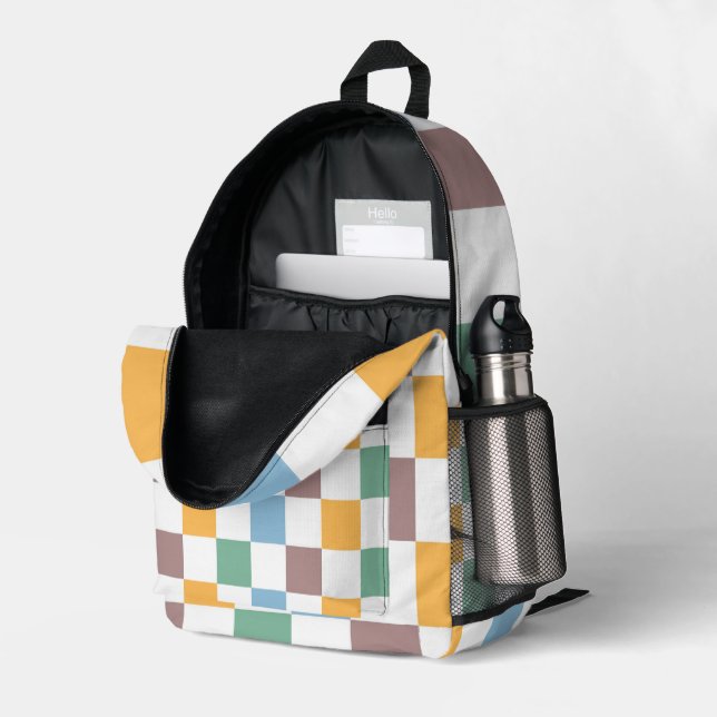 CheckerBoard  Backpack (Back Corner Right (Open))