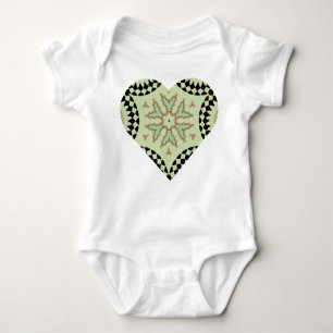 CHECKERBOARD HEART BABY BODYSUIT
