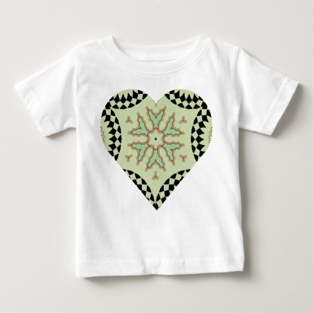 CHECKERBOARD HEART BABY T-Shirt (Front)