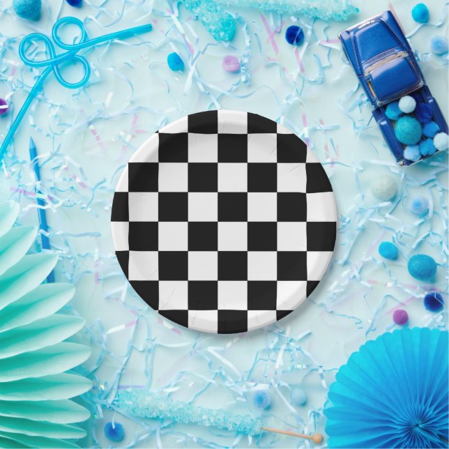 Checkerboard Paper Plate (Party)