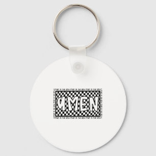 Checkered Amen Vintage Jesus Bible Verse Christian Key Ring