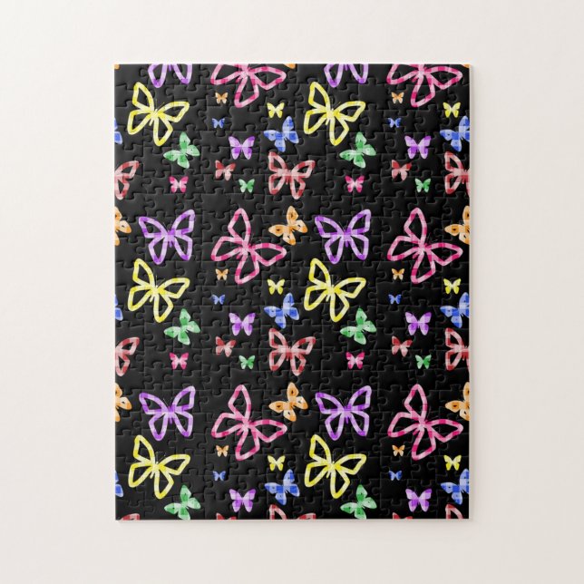 CHECKERED BUTTERFLIES JIGSAW PUZZLE (Vertical)