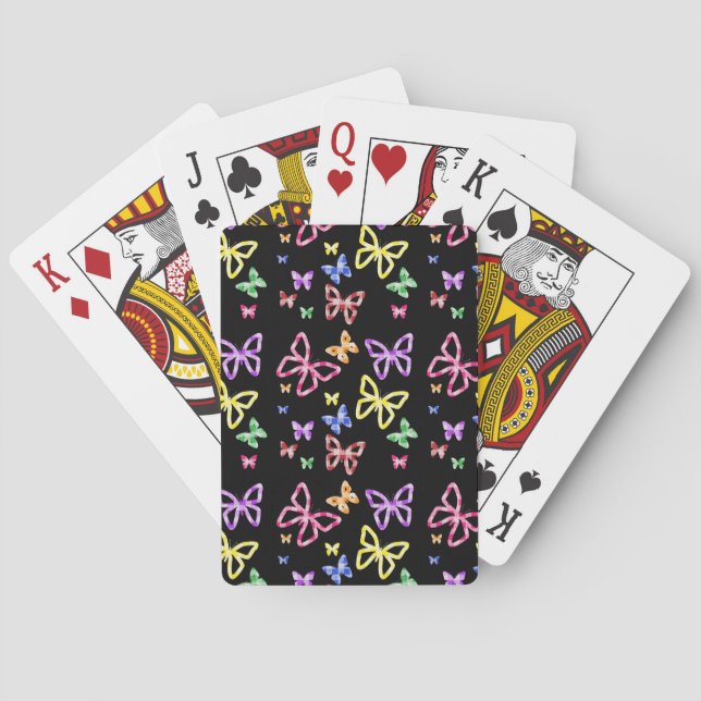 CHECKERED BUTTERFLIES PLAYING CARDS (Back)