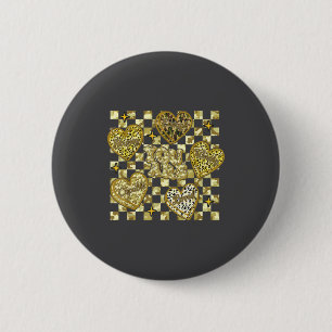 Checkered Camouflage You Are Enough Valentines Day 6 Cm Round Badge