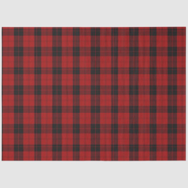 Checkered Christmas Red Buffalo Plaid Tissue Paper (Front)
