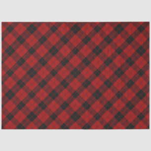 Checkered Christmas Red Buffalo Plaid Tissue Paper