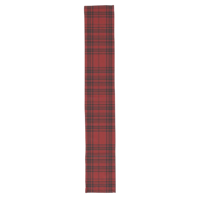 CHECKERED COUNTRY PLAID RED   LONG TABLE RUNNER (Front)