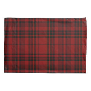 CHECKERED COUNTRY PLAID RED PILLOWCASE