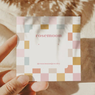 Checkered Earring Display Card