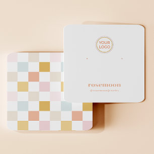 Checkered Earring Display Card