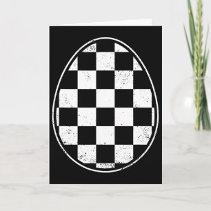 Checkered Easter Egg Race Car Gamer Funny Retro Ea Card