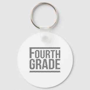Checkered Fourth Grade Teacher Team Crew Byck To S Key Ring