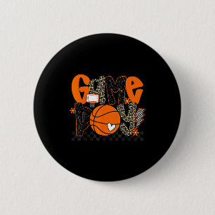 Checkered Game Day Basketball Srts Lover Men Women 6 Cm Round Badge