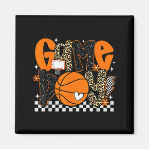 Checkered Game Day Basketball Srts Lover Men Women Magnet