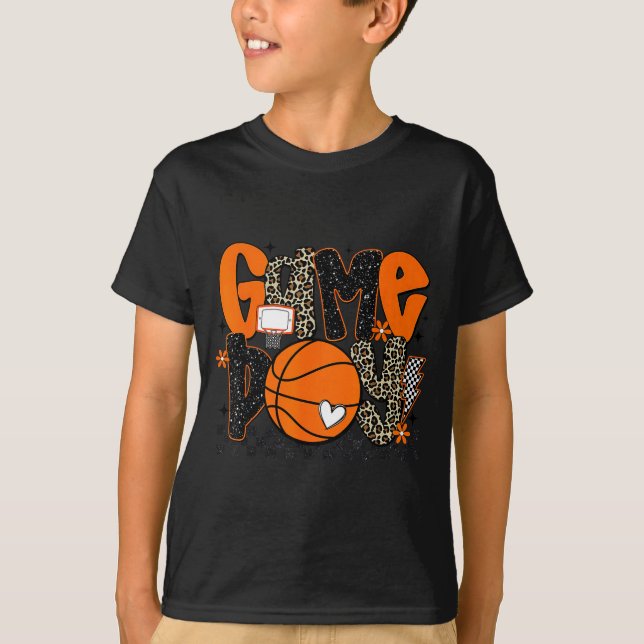 Checkered Game Day Basketball Srts Lover Men Women T-Shirt (Front)