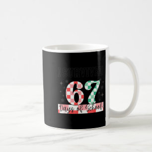 Checkered I Survived 67 Days Of School Meme Teache Coffee Mug