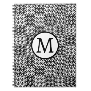 Checkered Love in Black and White Notebook