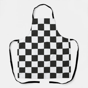 Checkered pattern apron