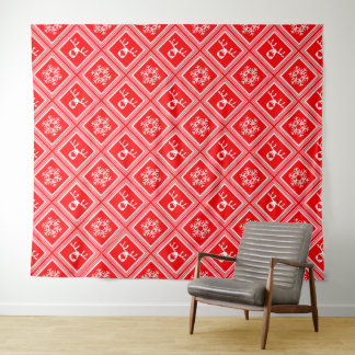 checkered pattern, new year, christmas tapestry