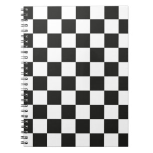 Checkered pattern notebook
